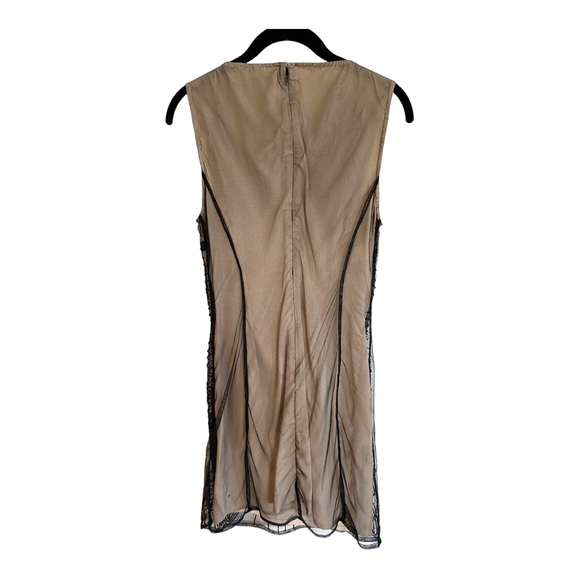 Susana Monoco Beaded Sleeveless Black and Tan Form Dress Women’s Size 6 - Picture 6 of 7